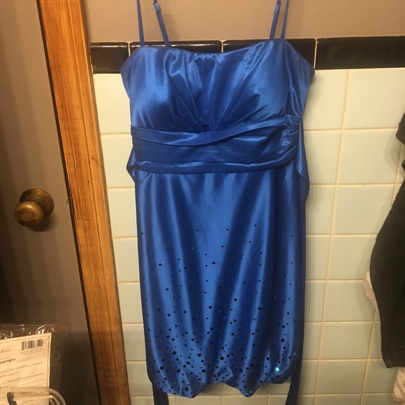 Blue Homecoming Dress - Picture 1 of 2